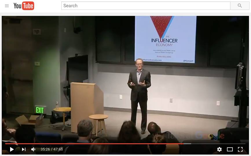 Ryan Williams Author Talk at Google on Influence and Collaboration